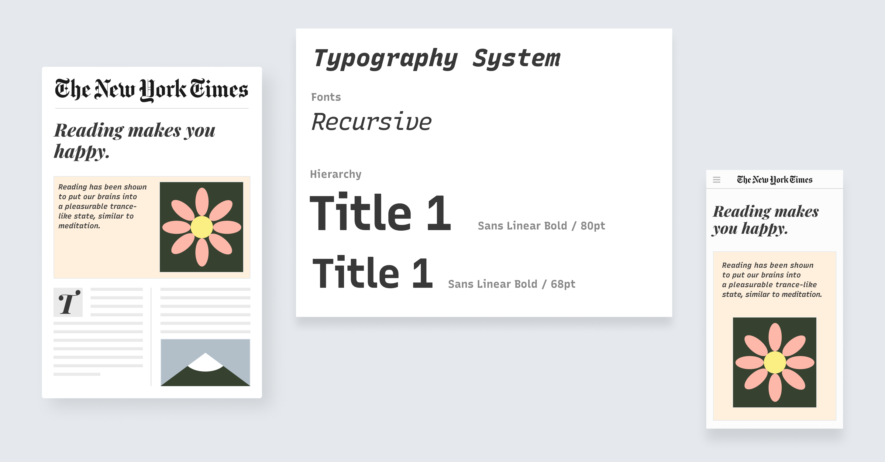Typography helps information become clear and readable 