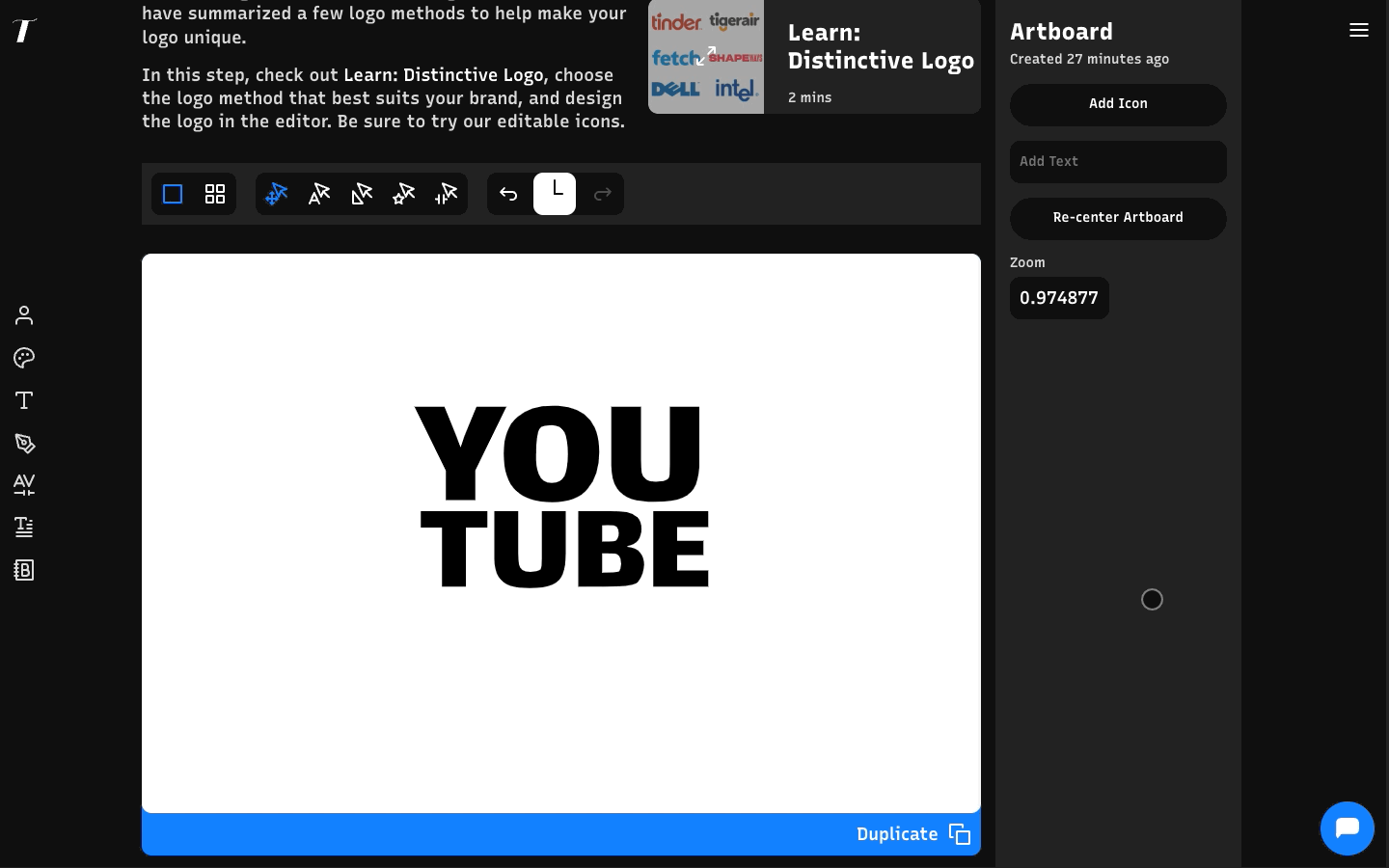 Adding extra lines of text in our logo editor