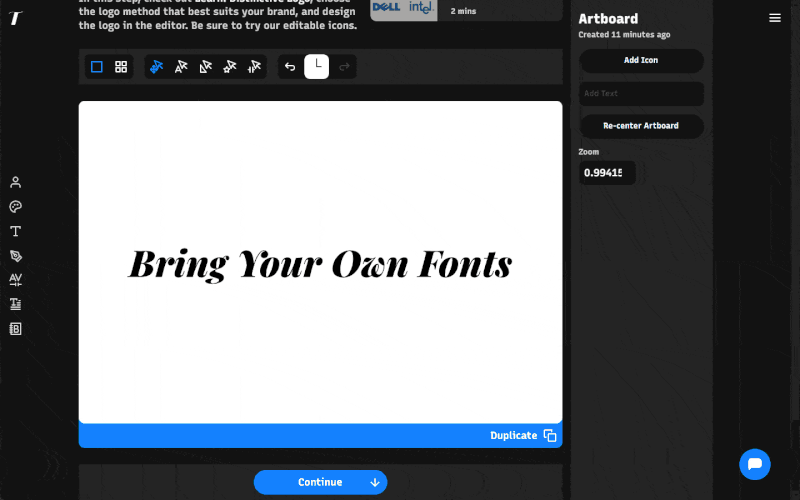 image: Click ‘Add My Font Files’ in the drop-down and choose your fonts with the file picker.