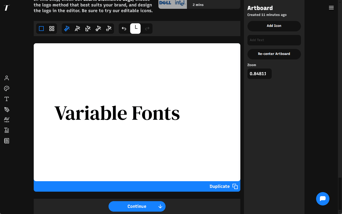 image: Variable Fonts Support allows for precise adjustments of weight and other variable properties with an intuitive slider control.