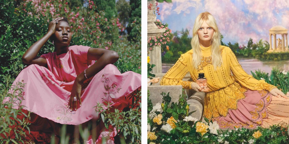 Gucci 2020 editorial featuring spring color palettes