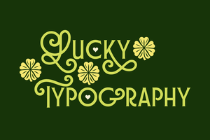 st.patrick's day typography design created using typogram