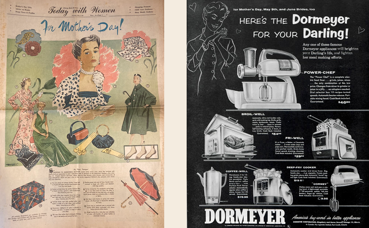More mother's day vintage ads from 1950. Source: Vintageinn