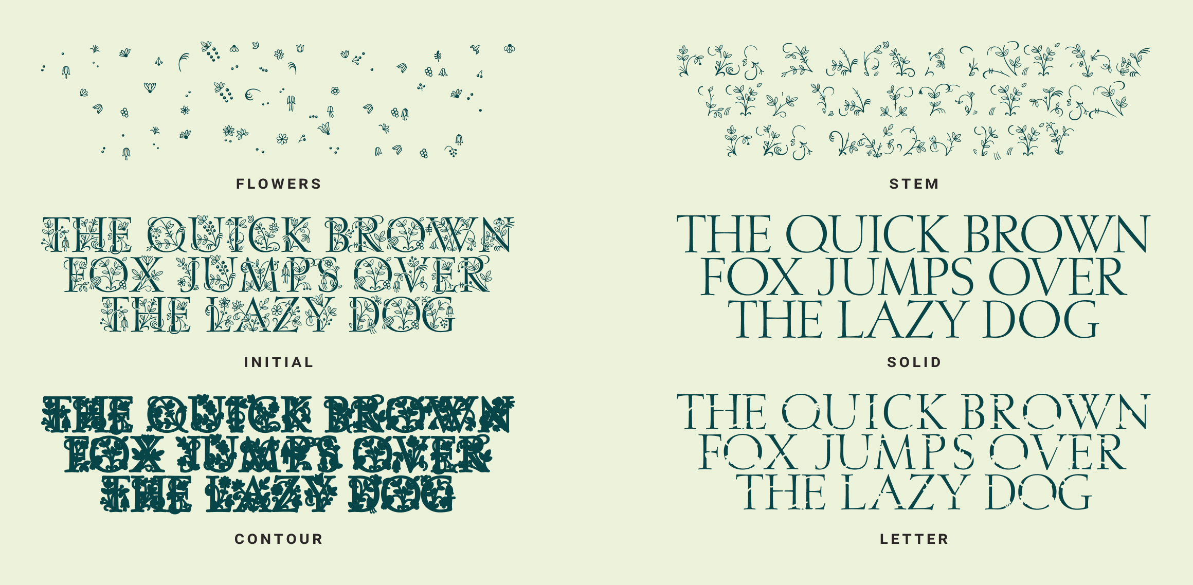 Posies font styles 