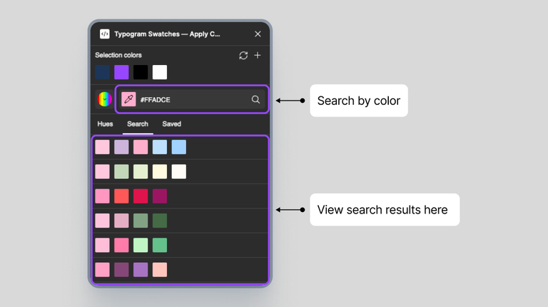 Color Search Table Typogram Swatches: The Figma Plugin to Search, Discover, and Apply ...