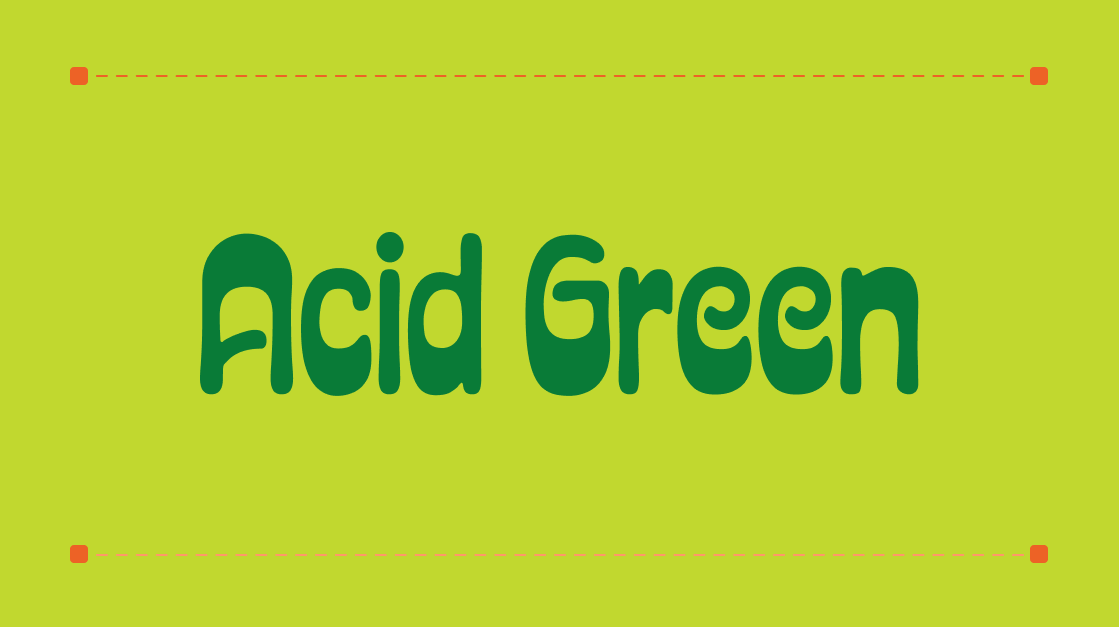 Acid Green Brushy Lettering Display Font