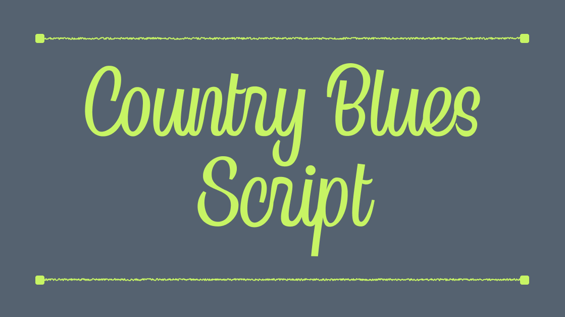 Country Blue Script Handwriting Font