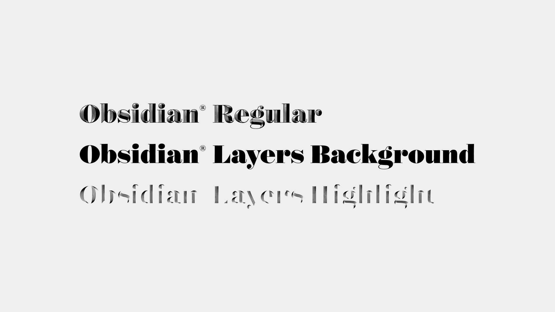 Obsidian Typeface