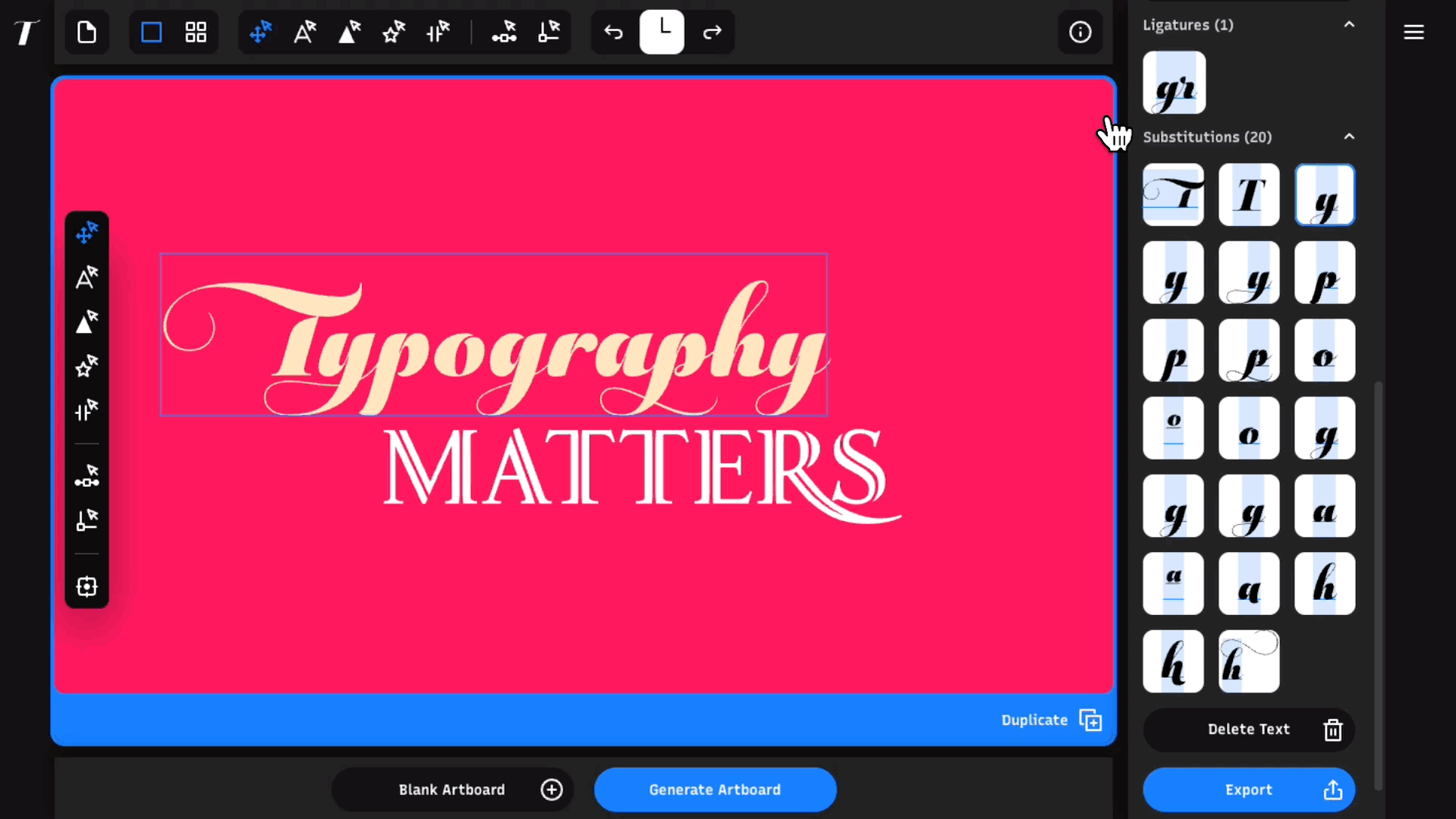 Discover style alternates from the Monotype library