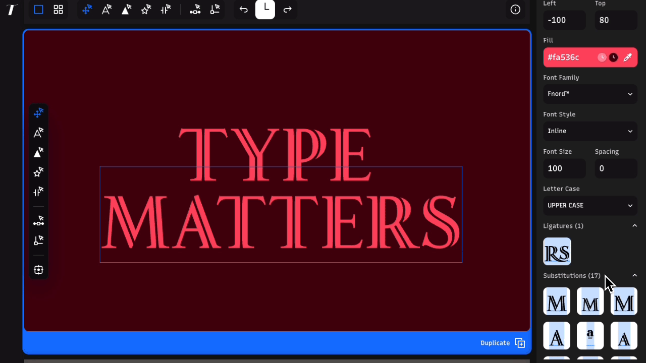 typogram ligature