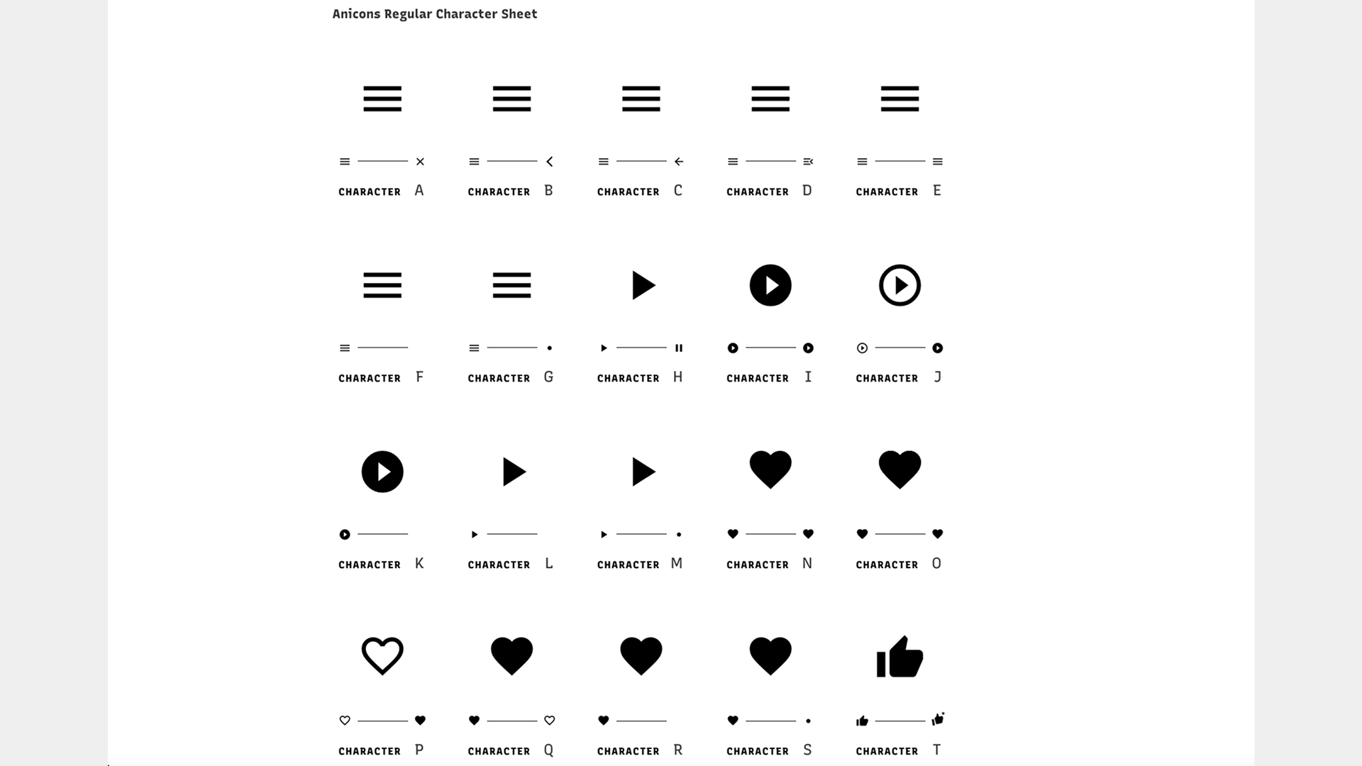 Anicons by Typogram