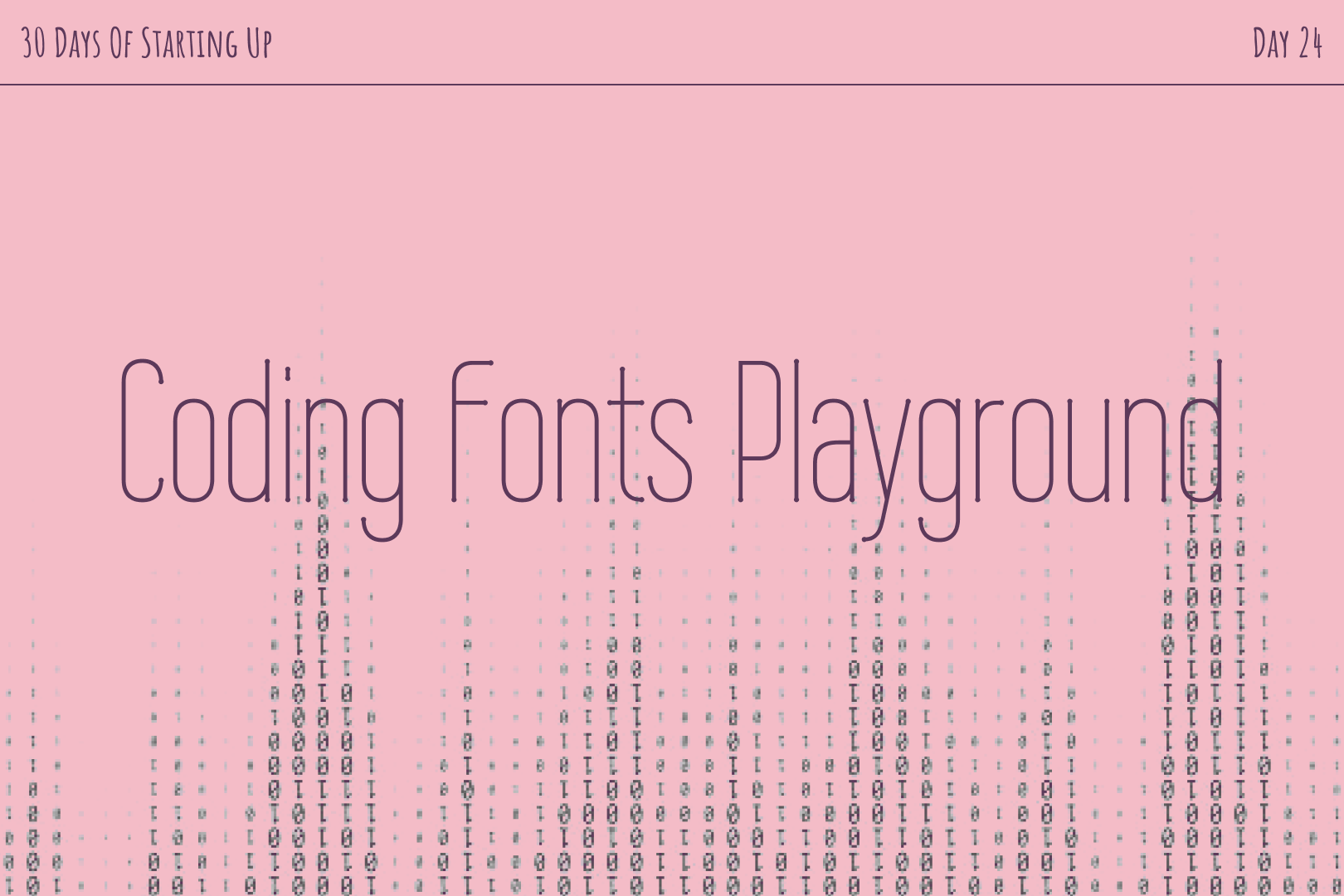 Coding Fonts Playground