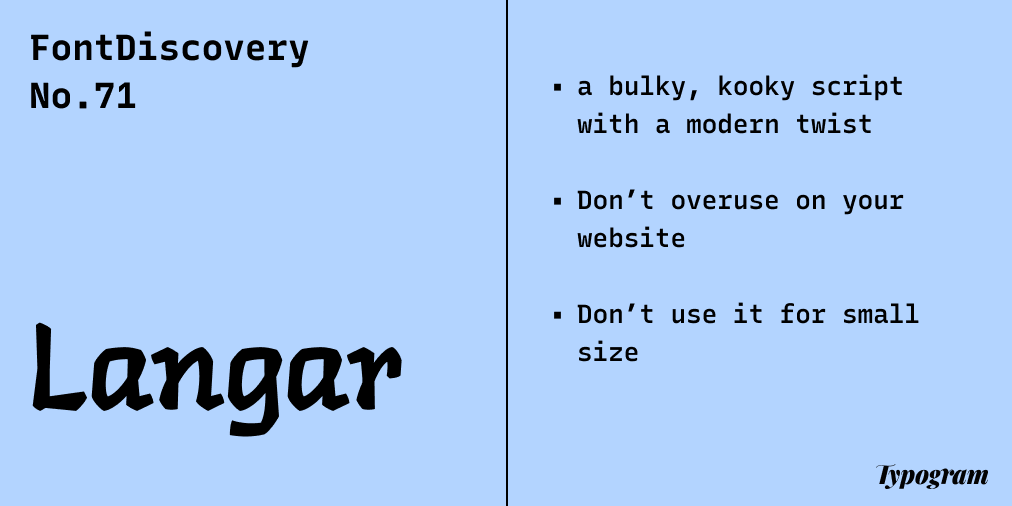 tips about using langar
