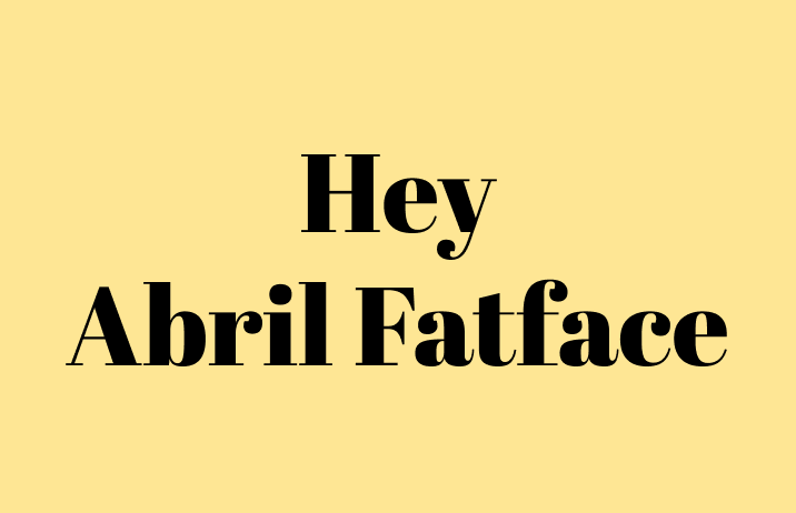 Abril Fatface Display Font