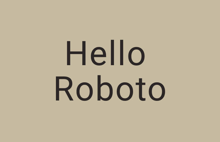 how to use roboto font