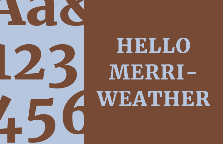 how to use merriweather font