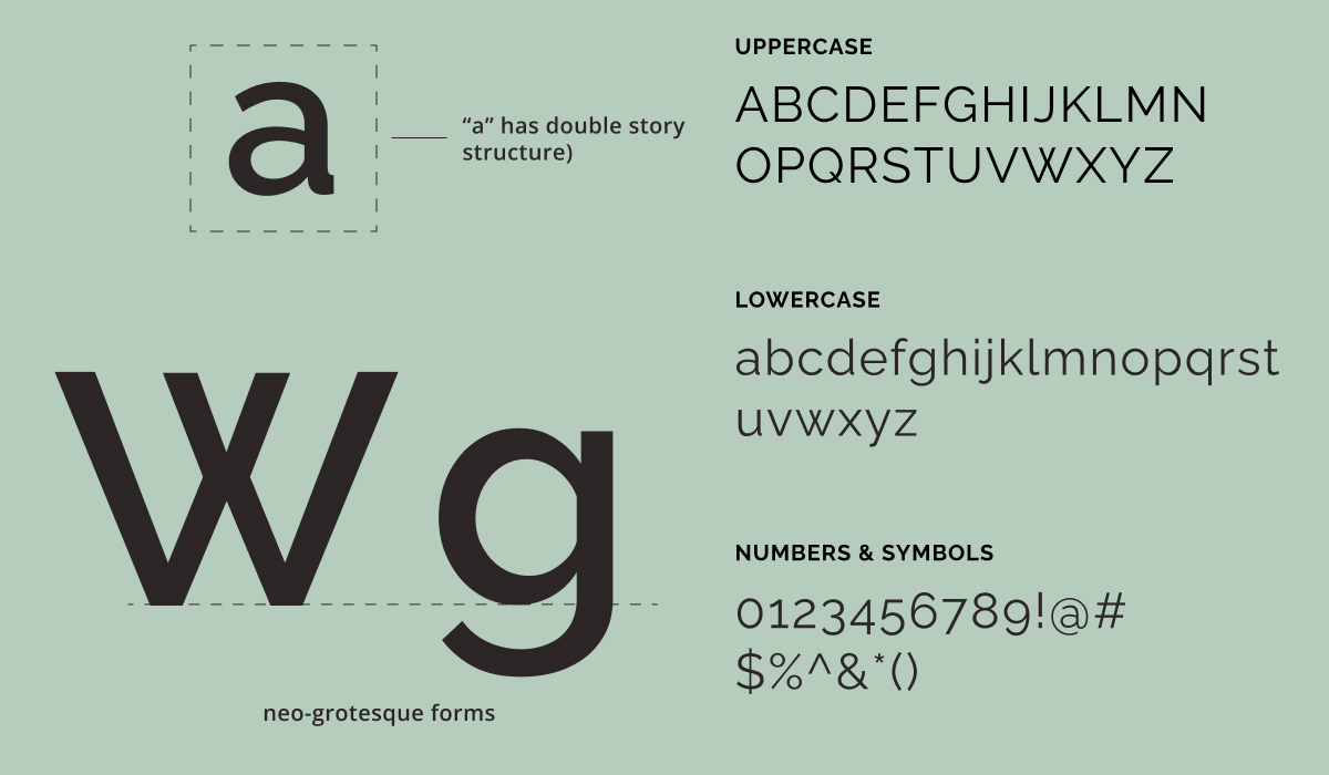 raleway font details for design