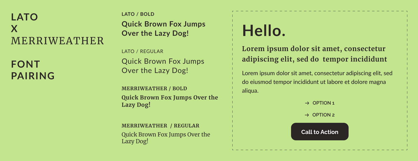 Lato font pairings