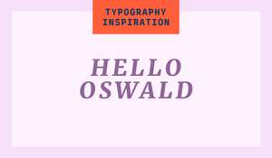 oswald font example 