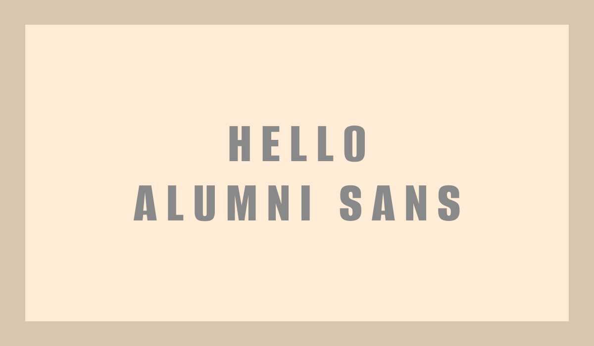 how to use alumni sans font