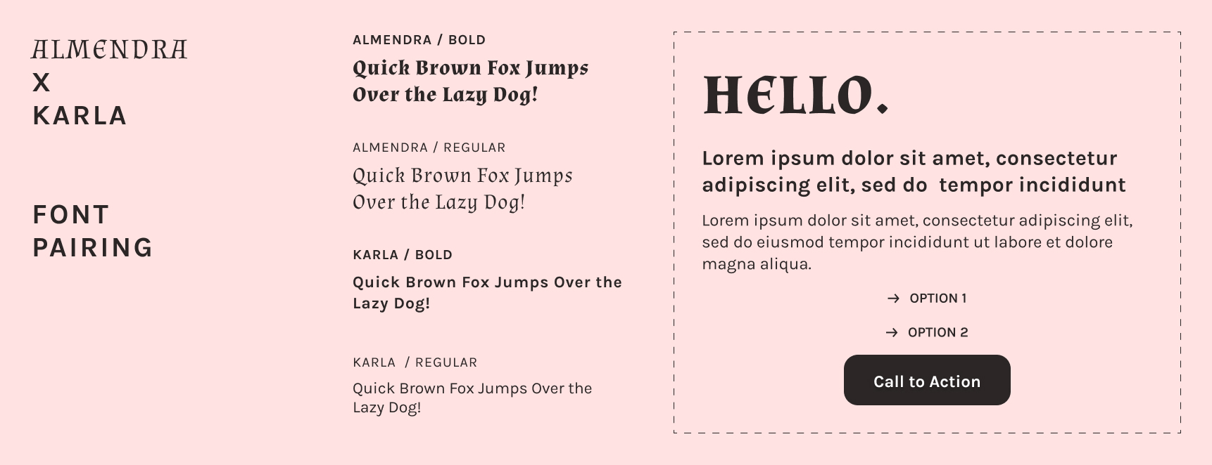 almendra font pairings