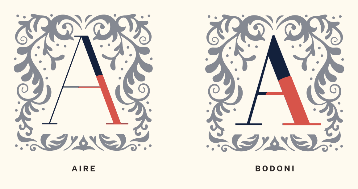 aire vs bodoni