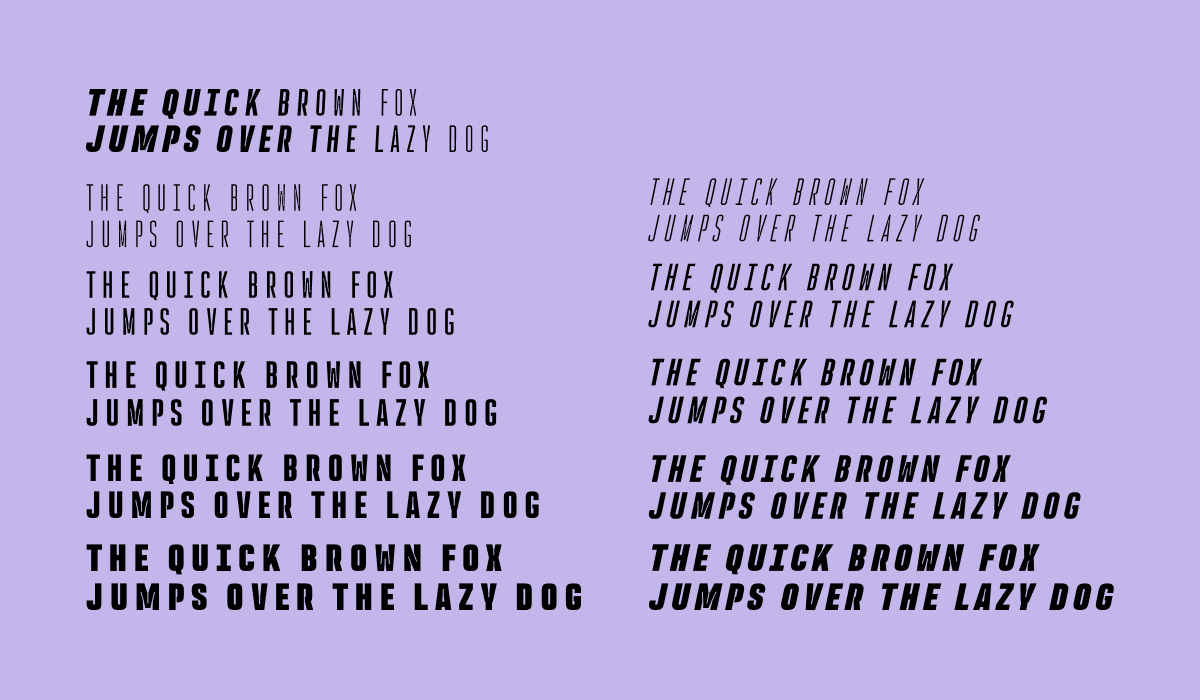 Rocinante Titling font weights