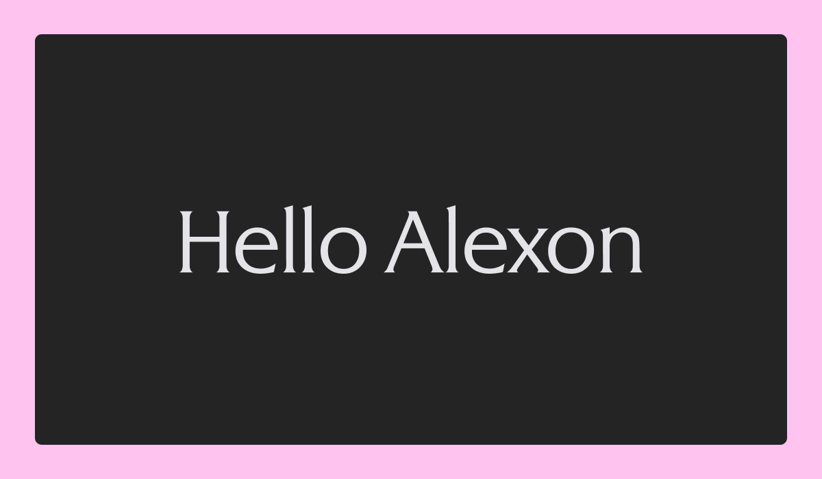 how to use alexon font