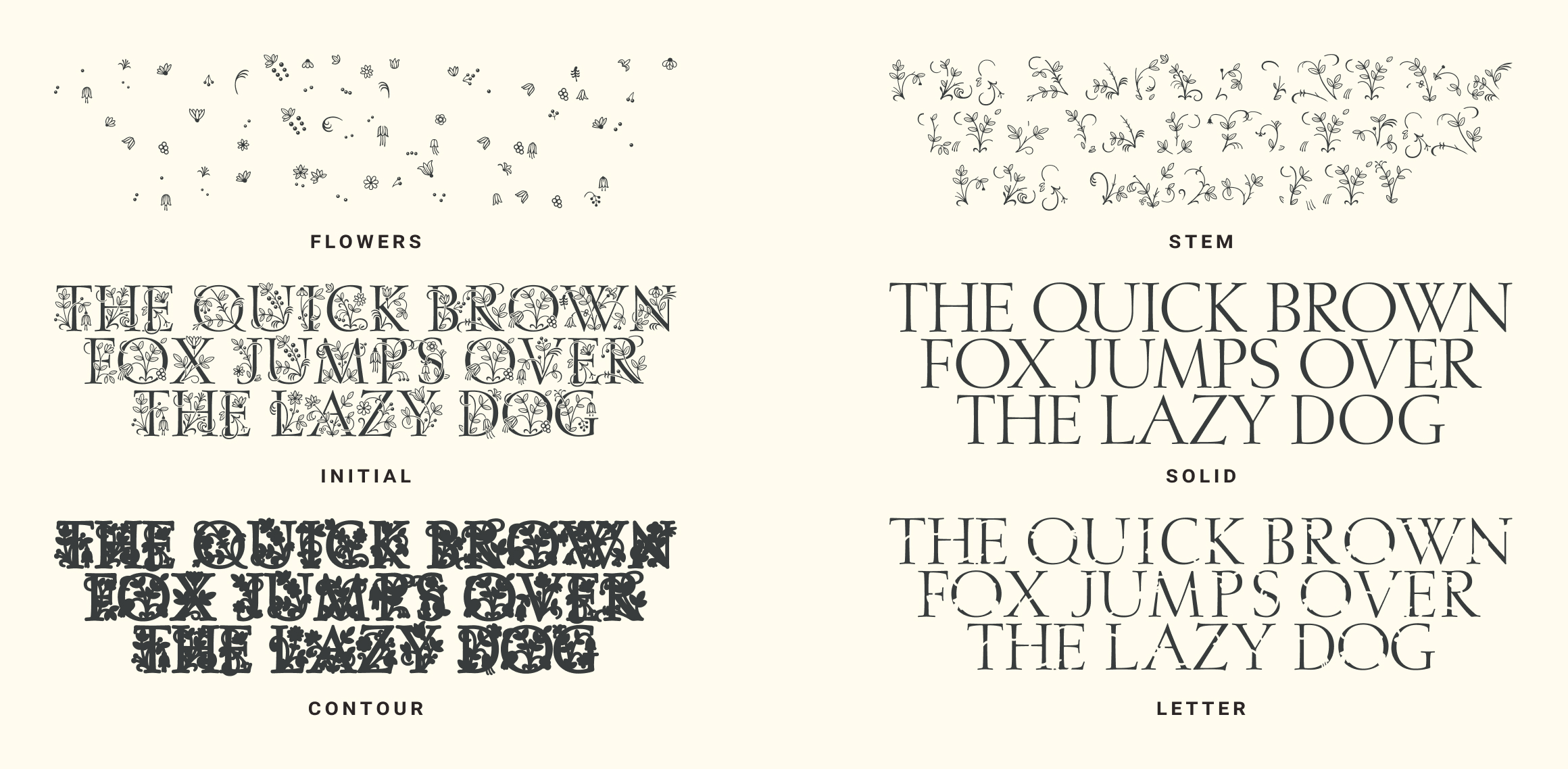 posies font styles