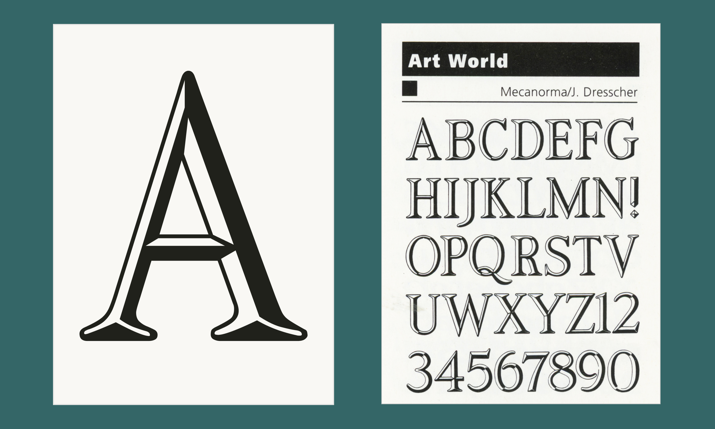 Artworld typeface inspiration
