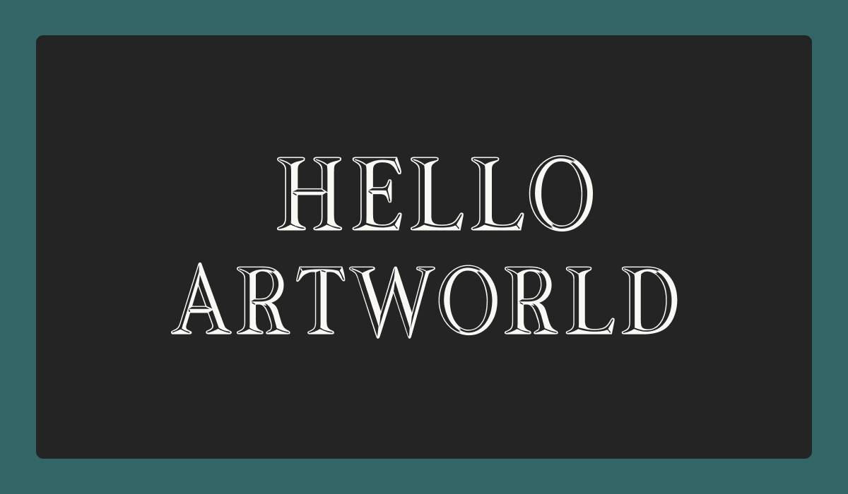 how to use artworld font