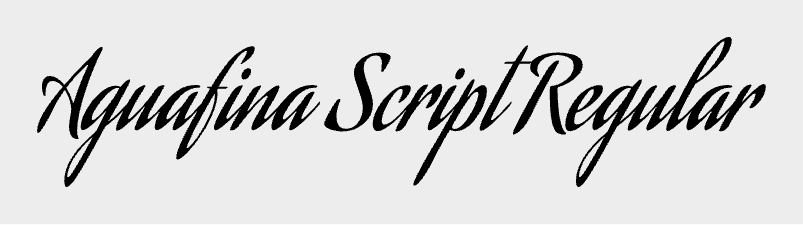 strong, free yet graceful curves of Aguafina Script