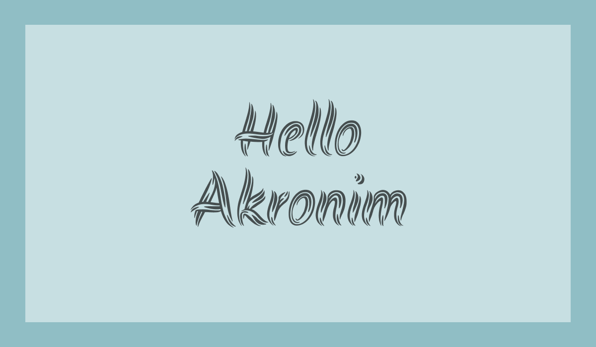 Akronim: An illustrative Brushy Typeface with Flair