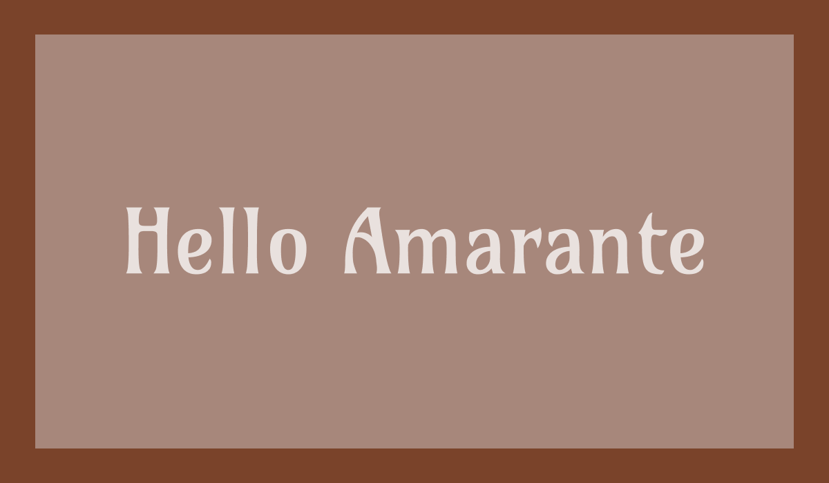 Amarante in Design: The Bridge Between Serif Sophistication and Sans Serif Simplicity
