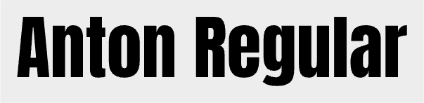 Anton typeface weight