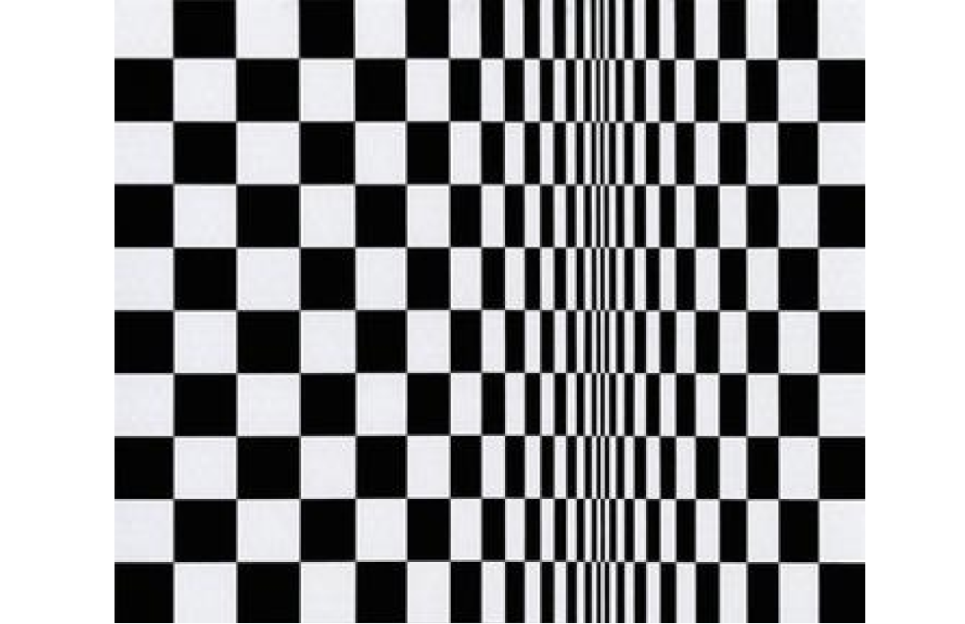 Movement in Squares, by Bridget Riley 1961, source: wikipedia