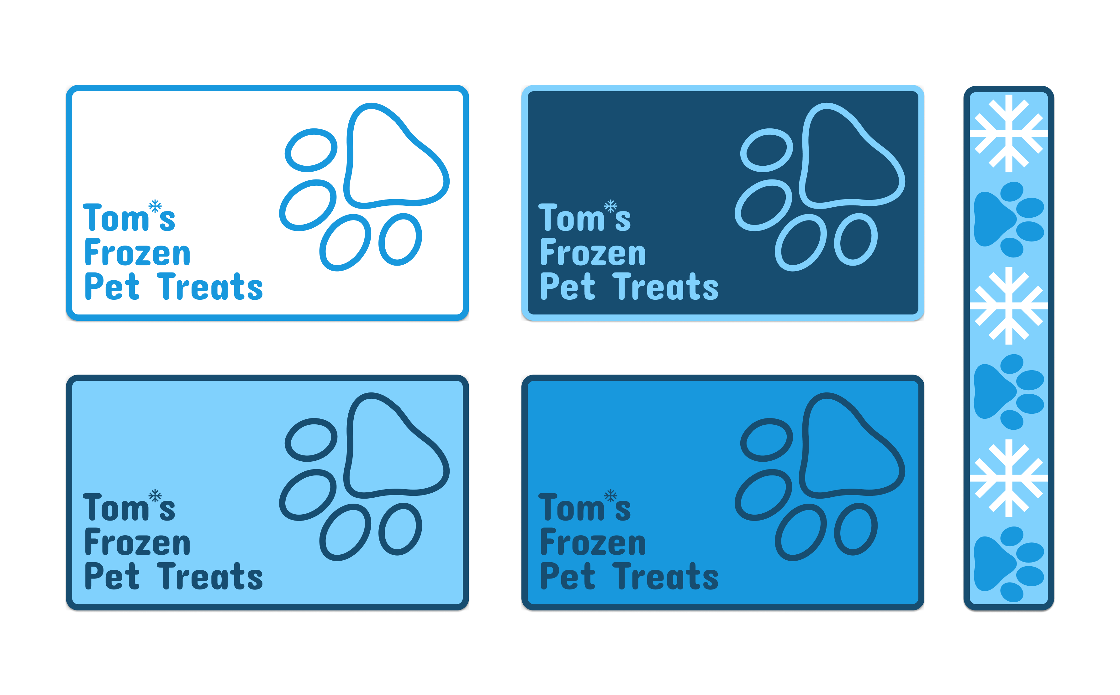 Branding Materials of Tom‘s Frozen Pet Treats